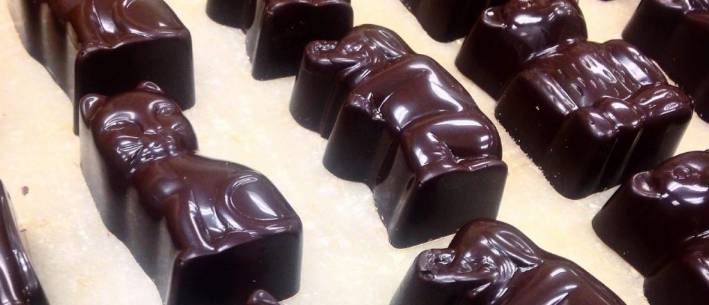 Raspberry Fondant Chocolates